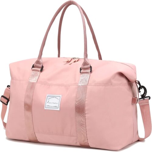 Sports Travel Duffle Bag,Weekender Bag Overnight Bag for Women,Waterproof Sport Gym Bag,Hospital Bag with Shoulder Strap