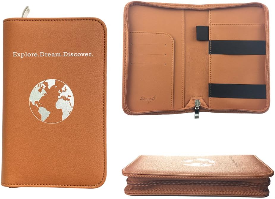 Phone Charging Passport Holder - Travel Case with New & Improved Power Bank - RFID Blocking Security - Unique Zipper Closure - Travel Document, Cards & Money Holder - Image 3