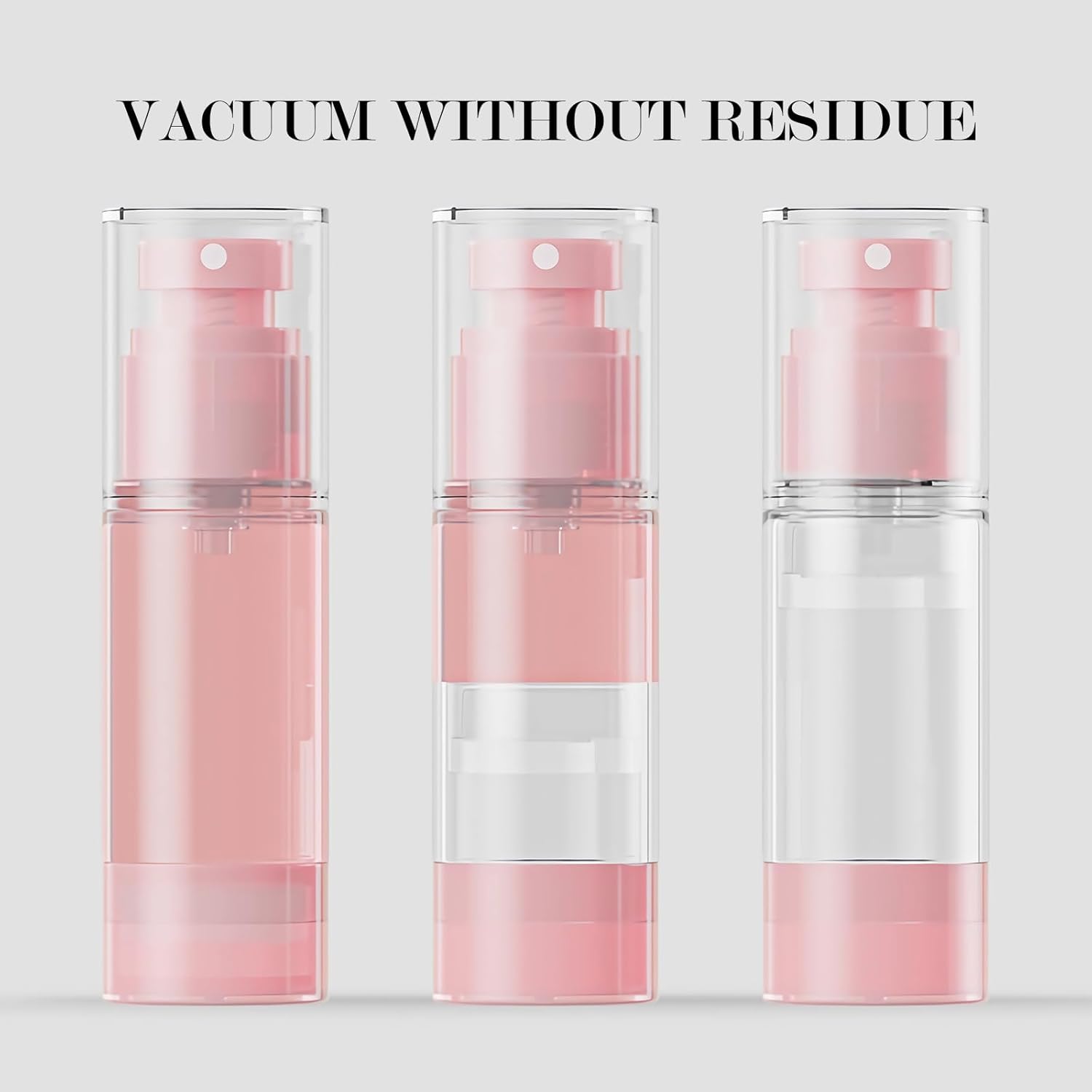 MHWL Travel Bottles and Travel Essentials Kit - 6 x 30ml Airless Pump Jars for Travel Size Toiletries, TSA Approved Leakproof Travel Containers, Ideal for Hand Sanitizer - Image 3