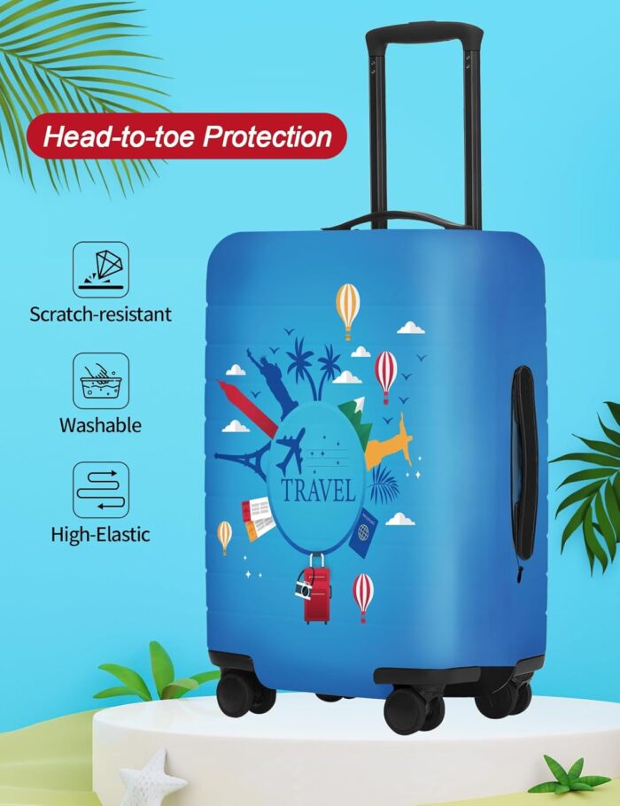 GalleryGlide Luggage Covers for Suitcase TSA Approved, Suitcase Cover Protector Anti Scratch Dirt Fits 18-32 Inch Luggage - Image 7