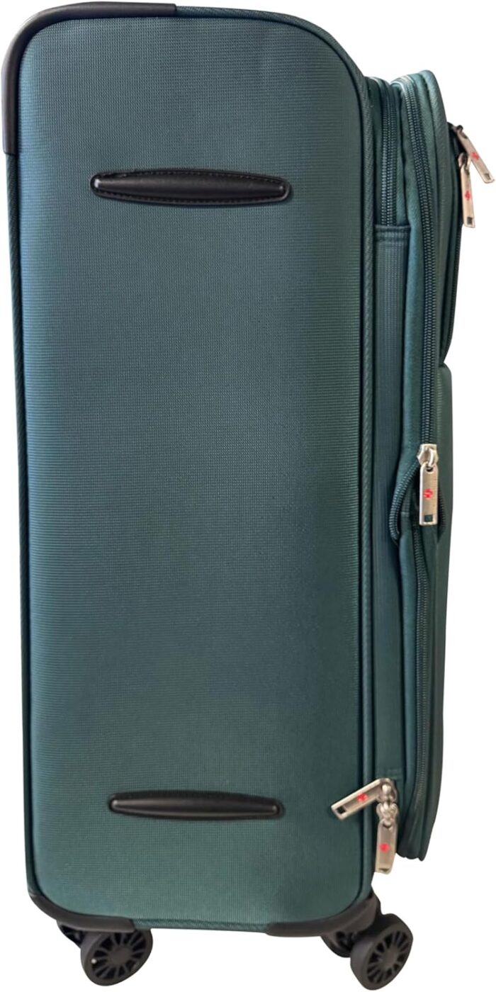 Swiss Traveller Spinner Luggage Suitcase - Soft Side Luggages - Multiple Color Options and Sizes (Mint Green, 20 in) - Image 3