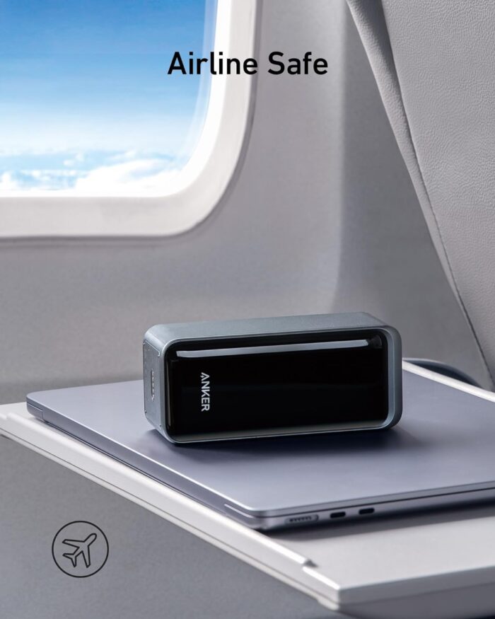 Anker Prime Power Bank, 20,000mAh 200W Portable Laptop Charger for Travel, TSA-Approved, Smart Digital Display, 2 USB-C and 1 USB-A Port, for iPhone 16/15/14 Series, Samsung, MacBook, and More - Image 7