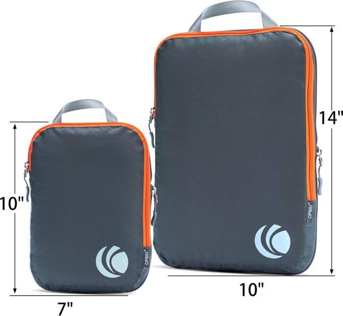 Cipway Compression Packing Cubes for Carry-On Luggage, 5 Set Expandable Compressible Travel Packing Organizers Essentials (Grey) - Image 3