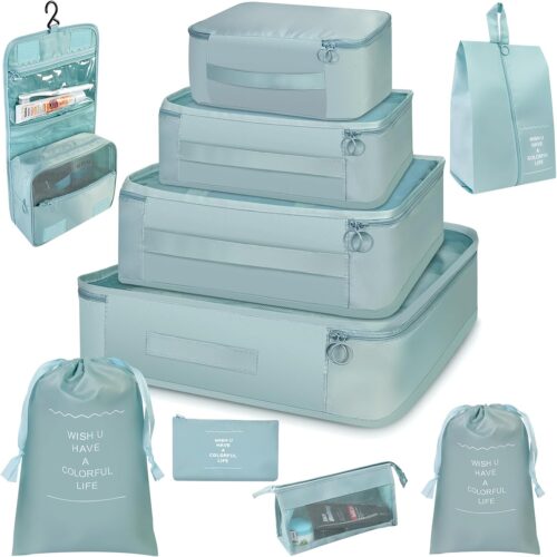 Packing Cubes for Suitcases 10 Set,Travel Organizers Bags Luggage Storage For Carry-on Suitcase