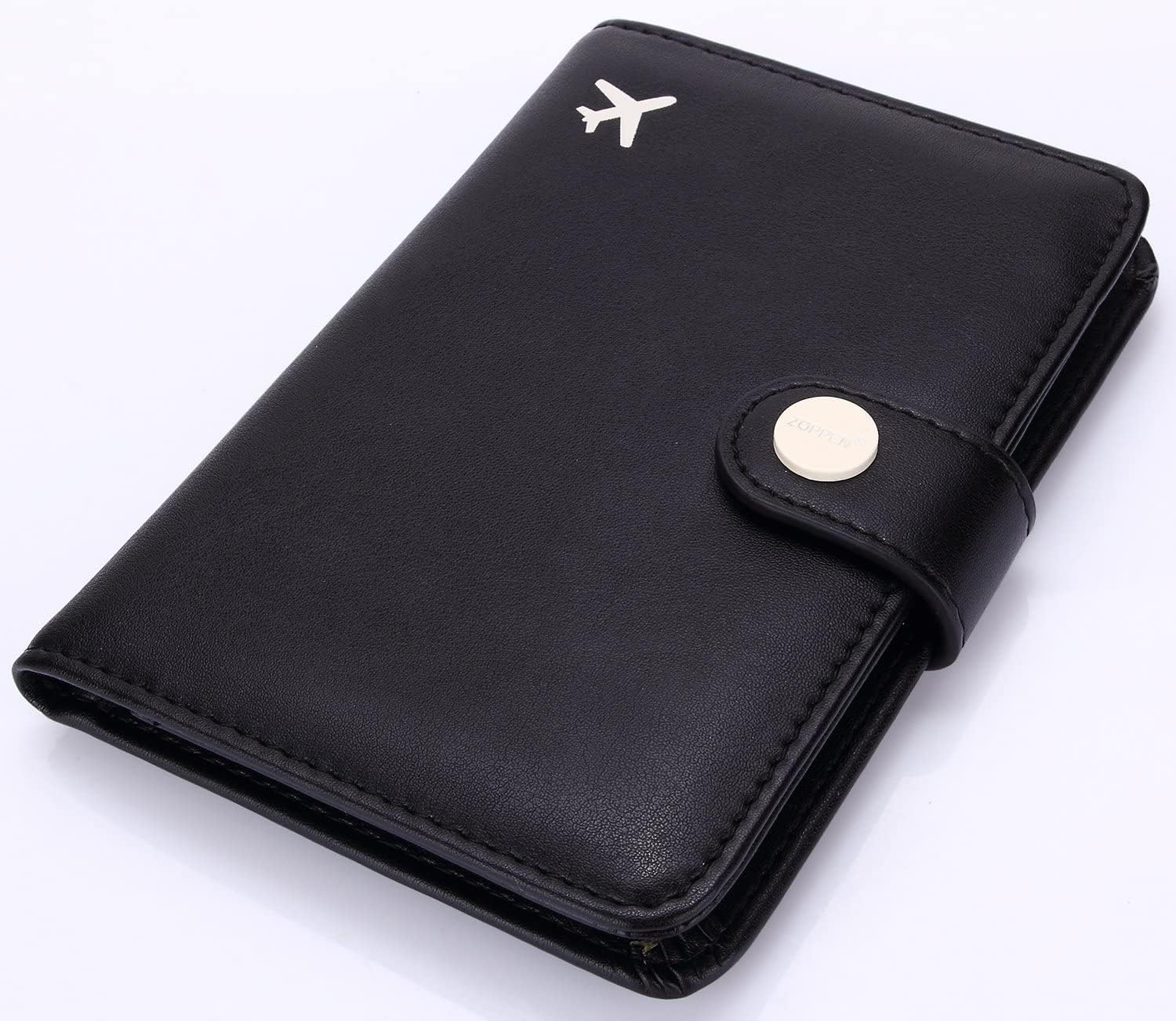 Zoppen RFID Blocking Travel Passport Holder Cadanian Passport Cover Slim Id Card Case (#1 Black) - Image 7
