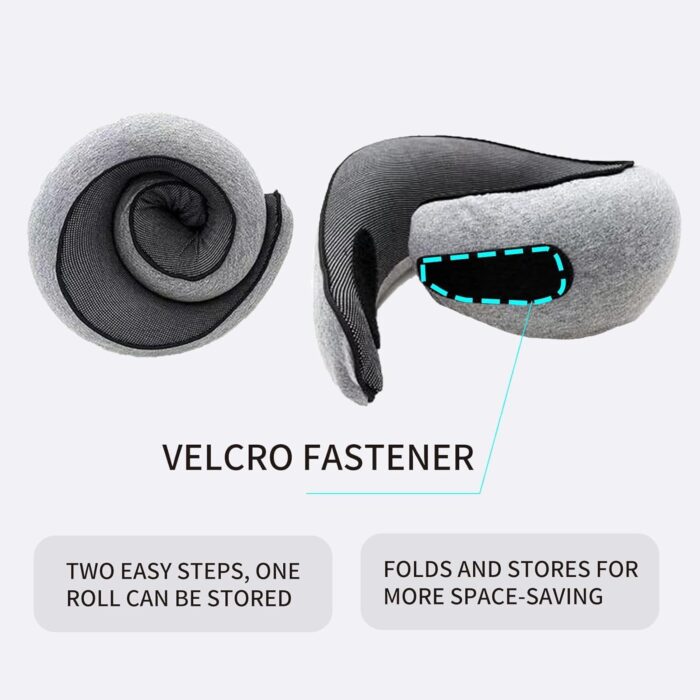 Neck Pillow, Wander Plus Travel Pillow, Wander Plus Travel Neck Pillow, Foam Travel Neck Pillow for Airplanes, Travel Neck Pillow(Light Gray) - Image 8