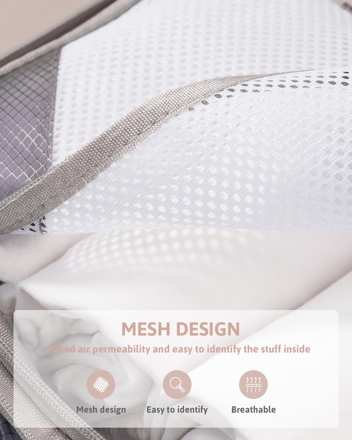 Meowoo Compression Packing Cubes Travel Organizer 7 Set, Ripstop Mesh Travel Organizers for Luggage Multi-Functional Ultralight Expandable Travel Luggage for Carry on Luggage, Travel, Backpack - Image 6