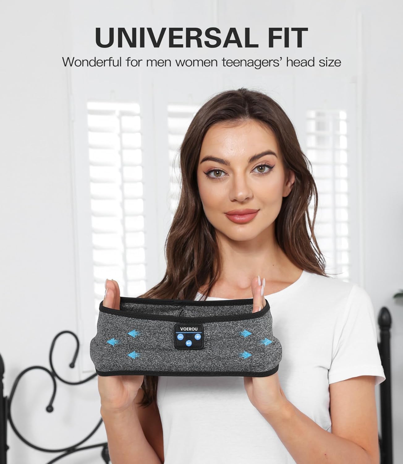 Sleep Headphones Bluetooth Headband, Voerou Wireless Sleeping Headphones Earbuds Sleep Mask with Stereo Speakers-Cool Tech Gadget for Men Women,Perfects for Sleep Workout Running Yoga Travel Insomnia - Image 5