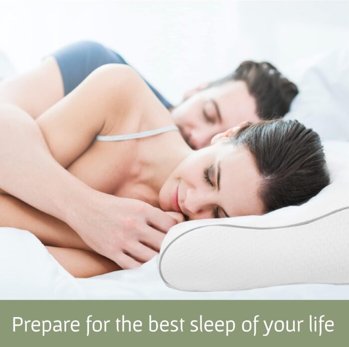 Cervical Neck Pain Relief Memory Foam Pillow | Sleeping Support Ergonomic Orthopedic Side Sleeper Pillow for Shoulder Pain | Oreiller Mousse Memoire Orthopédique (Original Wave Design) - Image 7