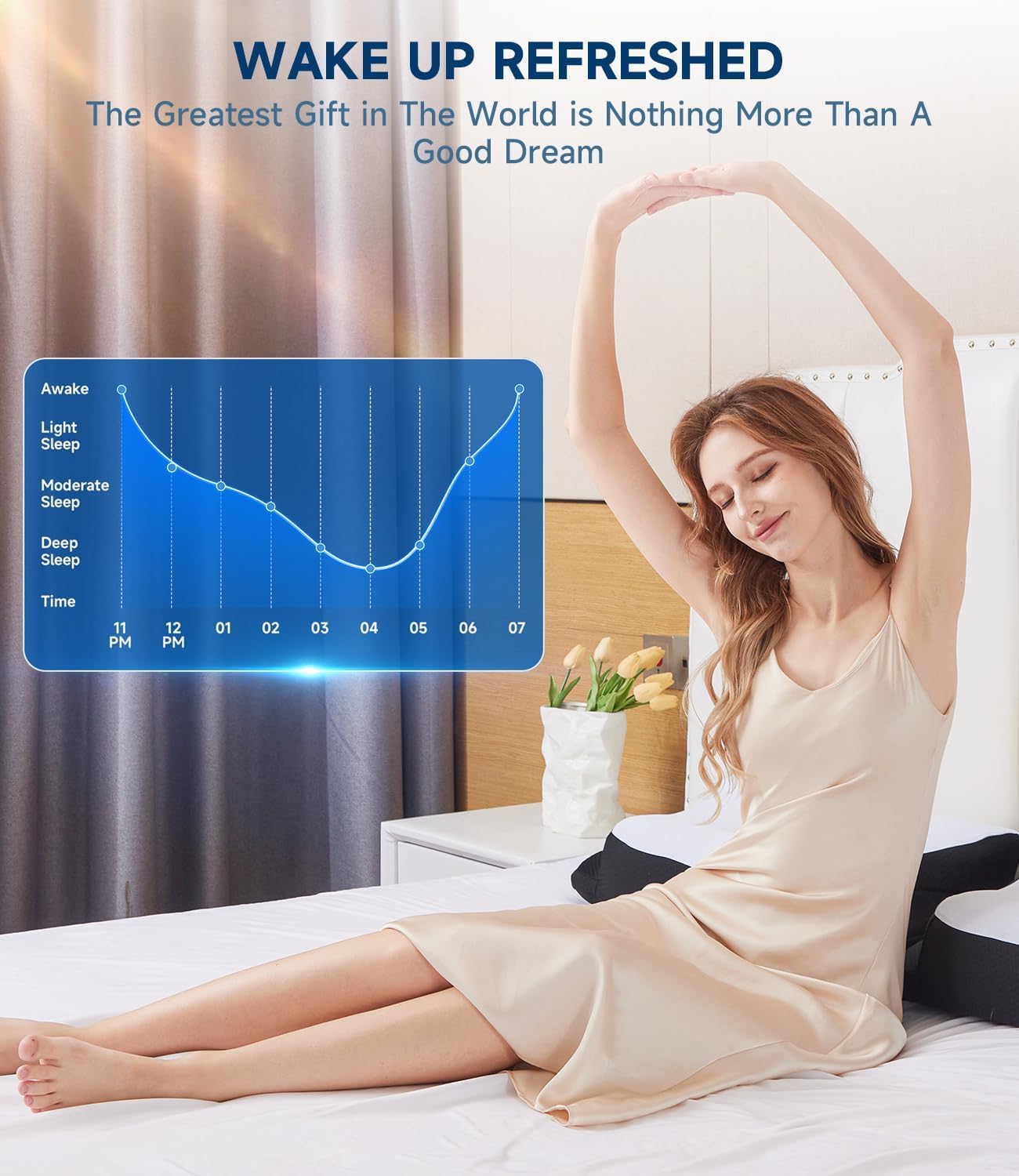 Cooling Cervical Neck Pillow for Sleeping, Contour Side Sleeper Pillow for Adults, Ergonomic Memory Foam Orthopedic Pillow Neck Pain Relief, Stomach Sleeping Pillow with Luxury Cool Cover - Image 6