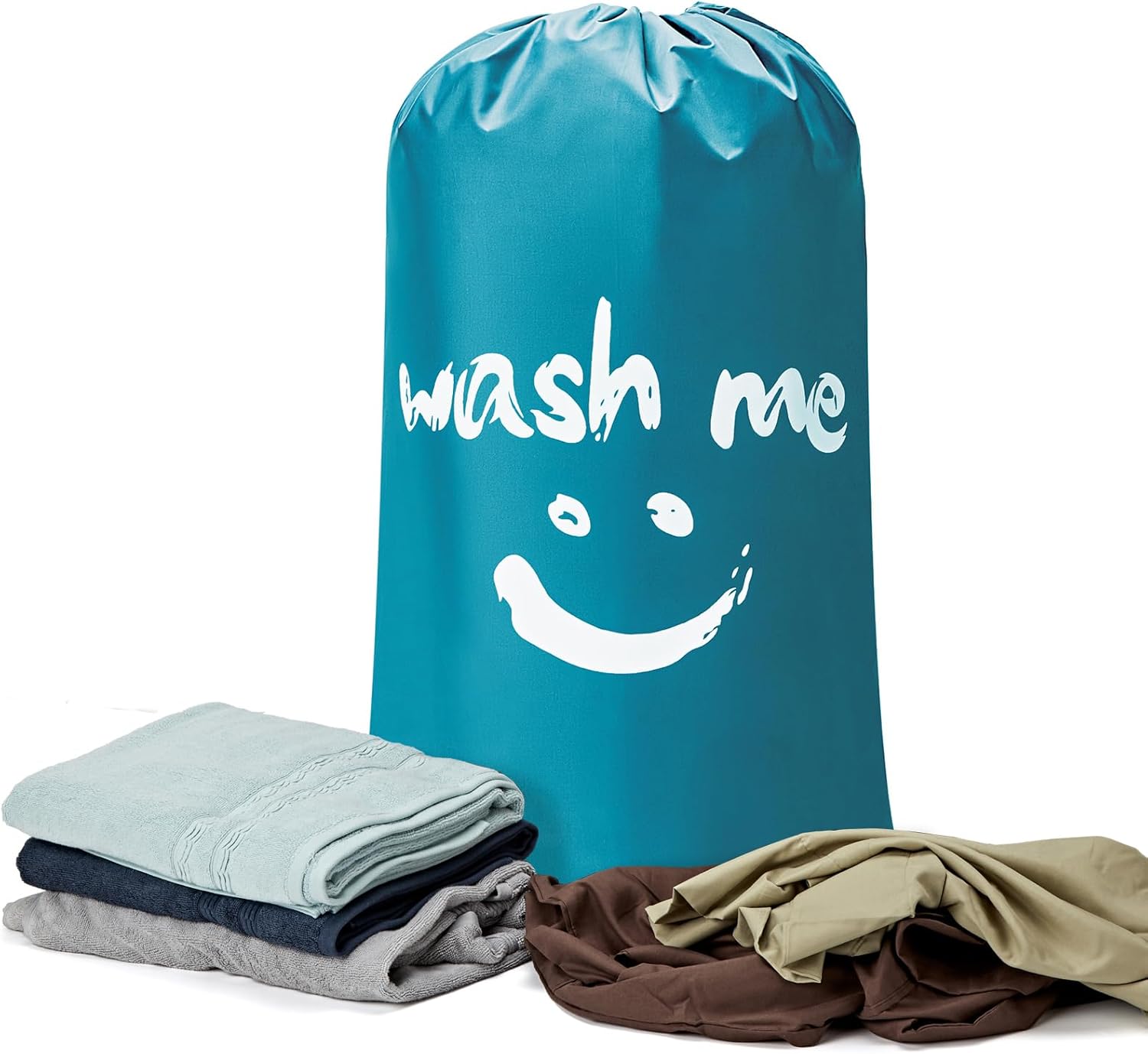 HOMEST 2 Pack XL Wash Me Travel Laundry Bag, Dirty Clothes Organizer, Large Enough to Hold 4 Loads of Laundry, Easy Fit a Laundry Hamper or Basket - Image 7