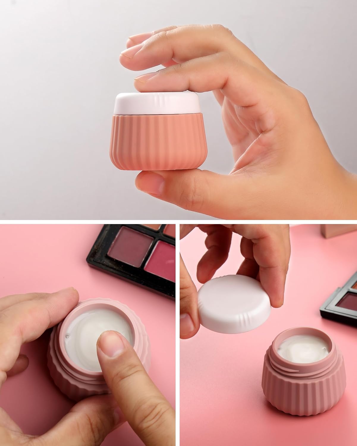 Mrsdry Travel Bottles for Toiletries 8 Pack, Tsa Approved Travel Size Toiletries Containers with Clear Bag, Leak Proof Silicone Squeezable Traveler Essentials Creams Jars - Image 3