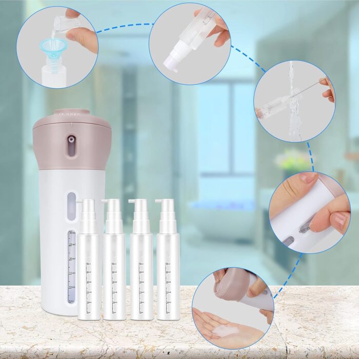 19 Pack Travel Bottles Set, QIUYMEI Leak Proof Travel Accessories, Refillable Travel Size Toiletries Containers for for Makeup Travel Supplies with TSA Quart Bag - Image 3