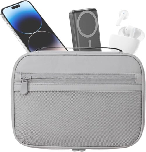 Charger Organizer Case, Cable Management Bag, Dustproof Electronic Organizer, Cord Travel for Cables, Chargers, Phones