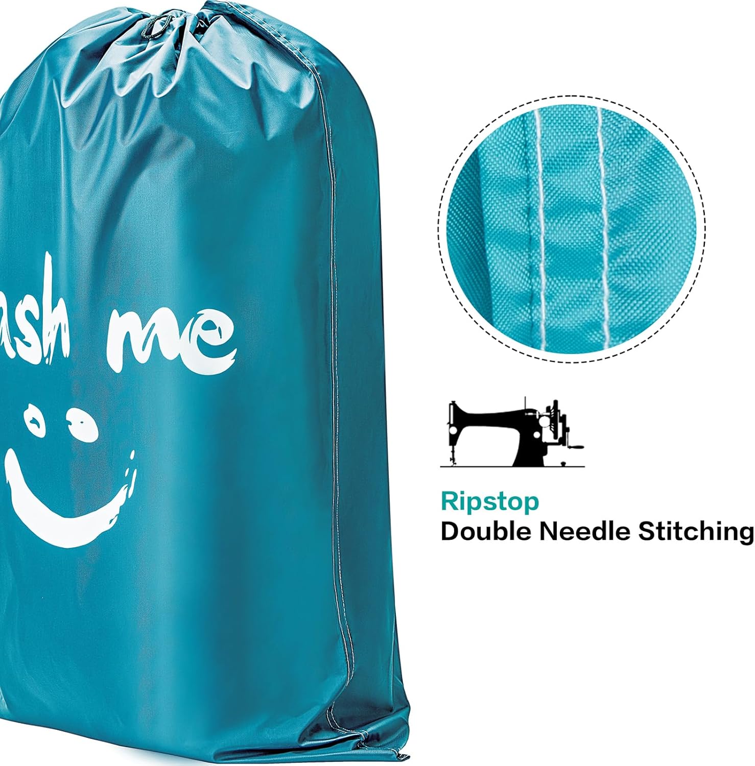 HOMEST 2 Pack XL Wash Me Travel Laundry Bag, Dirty Clothes Organizer, Large Enough to Hold 4 Loads of Laundry, Easy Fit a Laundry Hamper or Basket - Image 2