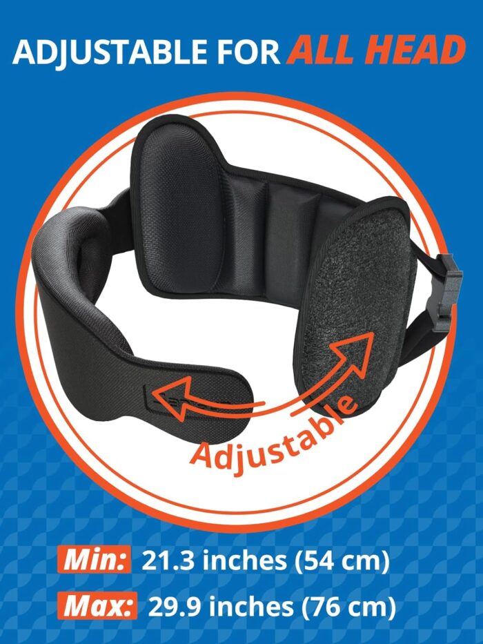 SARISUN Travel Pillow, Upgrade Airplane Pillow for Long Flight, 360° Support Headrest, Comfortable Travel Neck Pillow with Sleep Eye Masks, Portable Airplane Travel Essentials, Stop Bobblehead, Black - Image 5