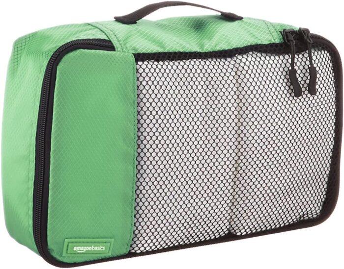 Amazon Basics 4 Piece Small Packing Travel Organizer Cubes Set - Green - Image 4
