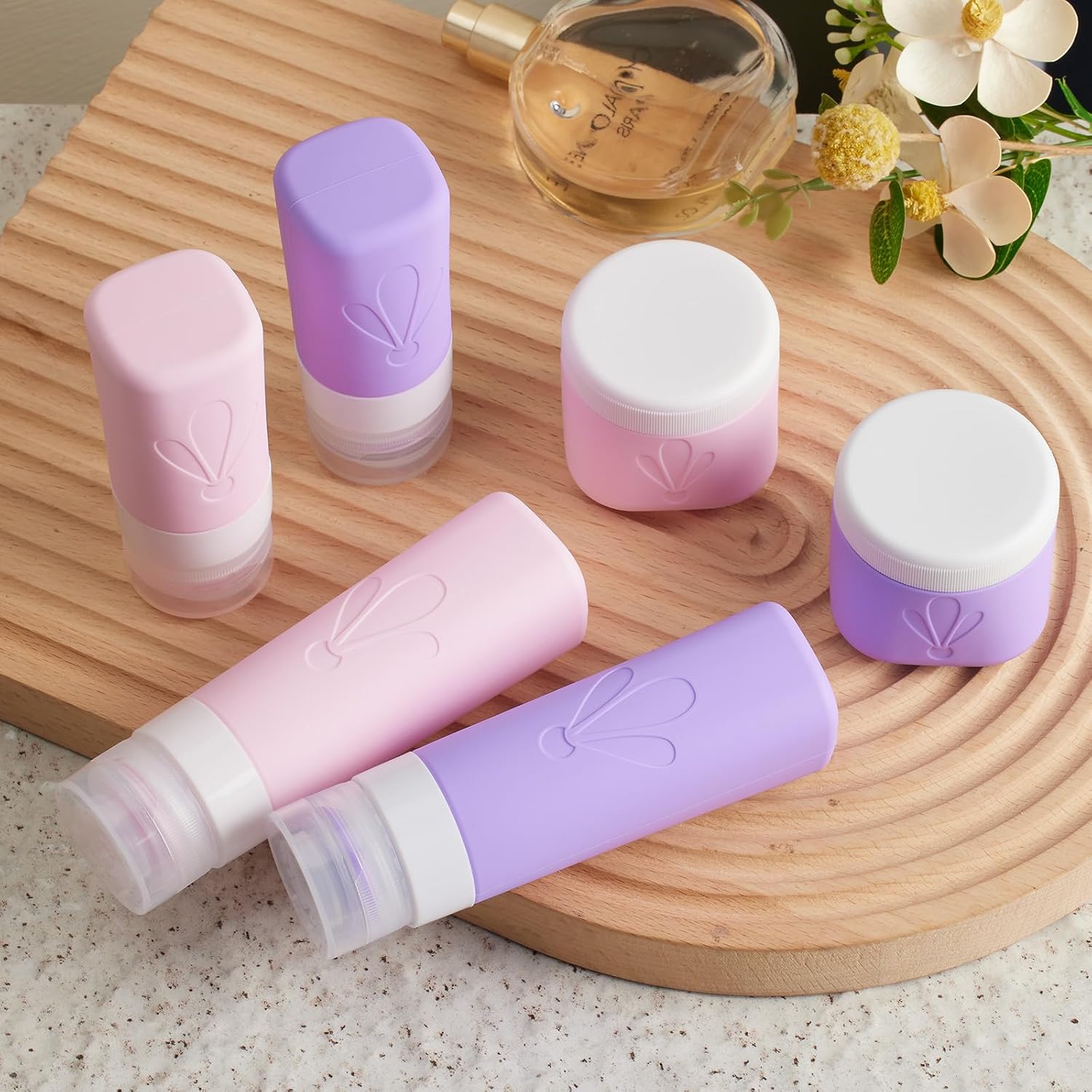 INSFIT Silicone Travel Bottles Set, 6 Pack Size Toiletries, Leakproof Travel Bottles for Toiletries, Accessories for Women, Airplane Travel Essentials, Containers for Toiletries - Image 6