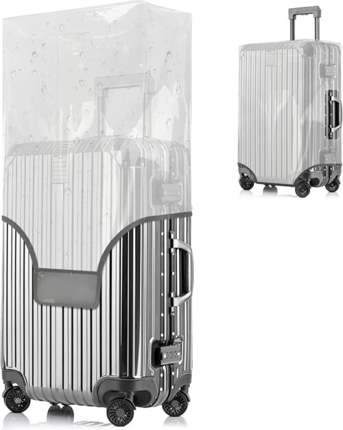 JZRTravel Luggage Covers Protector for 24 Inch Suitcase Thicken Clear PVC Case Protective Cover. (57 * 42 * 28 cm)