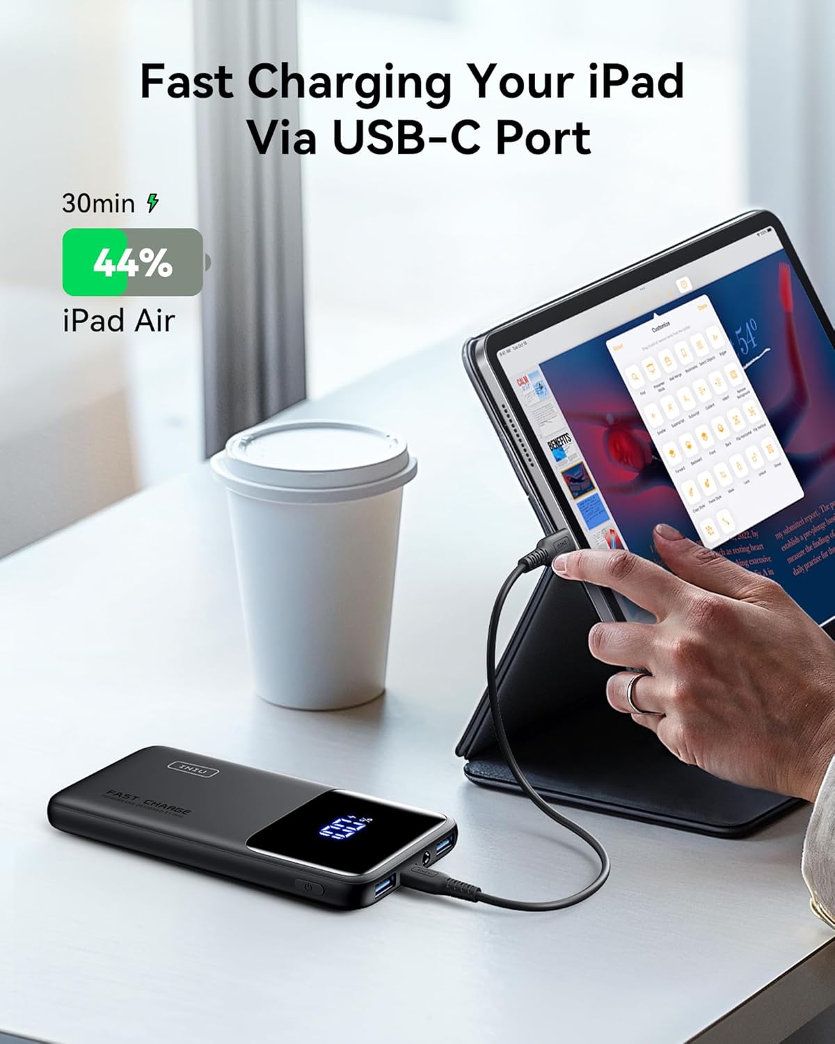 INIU Portable Charger, Slimmest Fast Charging 10000mAh USB C in/Out Power Bank, 22.5W PD3.0 QC4+ Battery Pack, Portable Phone Charger for iPhone 16 15 14 13 12 Pro Samsung S22 S21 Google AirPods iPad - Image 4