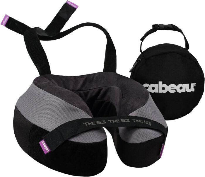 Cabeau Evolution TNE S3 Travel Pillow - Neck Pillow for Traveling - Memory Foam Airplane Pillow - Neck Pillow with Attachment Straps - Support for Travel, Home, Office, and Gaming - Berlin