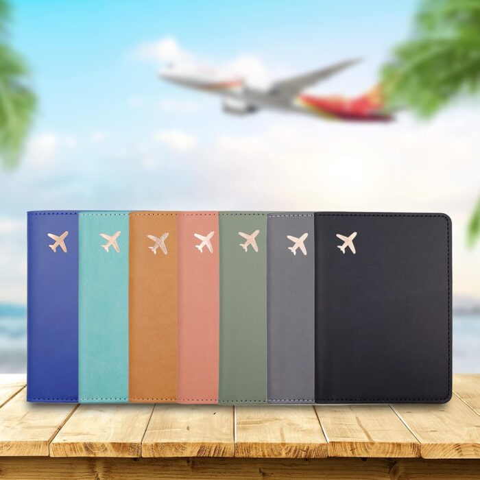 Deziliao Passport and Vaccine Card Holder Combo, PU Leather Passport Holder with Vaccine Card Slot, Passport Wallet for Men and Women, Black, Minimalist - Image 7