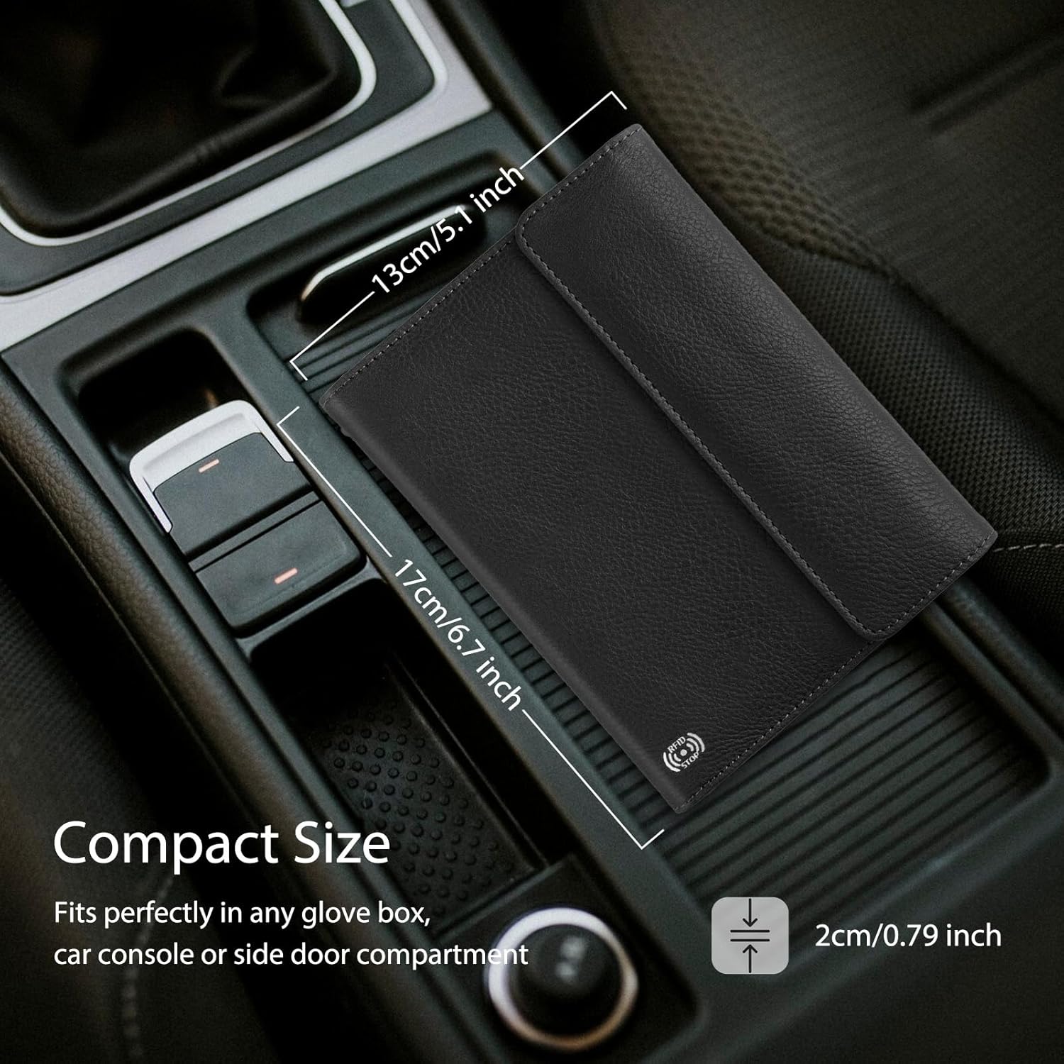 WALNEW Passport Holder for Travel, RFID Blocking Passport Book Wallet Cover Case, PU Leather Travel Essentials Accessories Document Holder, Black - Image 5