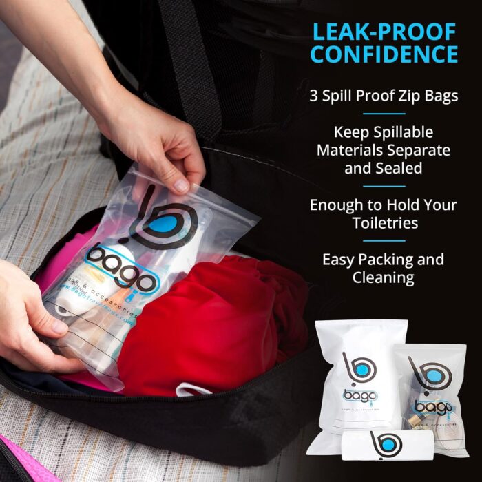 bago 7 Pcs Packing Cubes Travel Organizer - 4 Packing Cube with 3 ZipLock Bags - Travel Packing Cubes to Get Maximum Storage, Save Time & Effort to Pack - Happy Traveling (GreenRedPurpleYellow) - Image 7