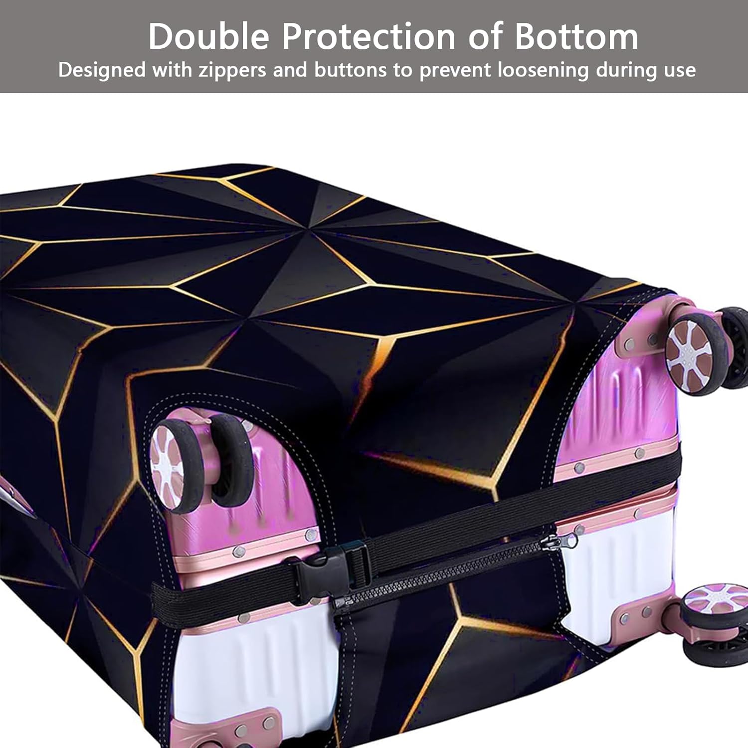 Travel Luggage Cover, Washable Spandex Travel Luggage Protector, Dustproof Anti Scratch Washable Suitcase Protector, Elastic Dustproof Protective Covers for Wheeled Suitcase (S) - Image 5