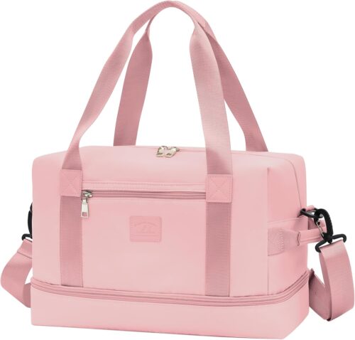 Personal Item Bag Small Travel Duffle Bag Weekender Bag Overnight Bag for Women and Men Waterproof Sport Gym Bag, Hospital Bag with Shoulder Strap, Shoe Compartment