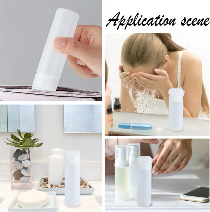 BENECREAT 10 Pack 18ml 0.6oz Plastic Squeeze Flip Cap Bottle Refillable Sample Travel Bottles for Makeup Cosmetic Toiletries Liquid - Image 6