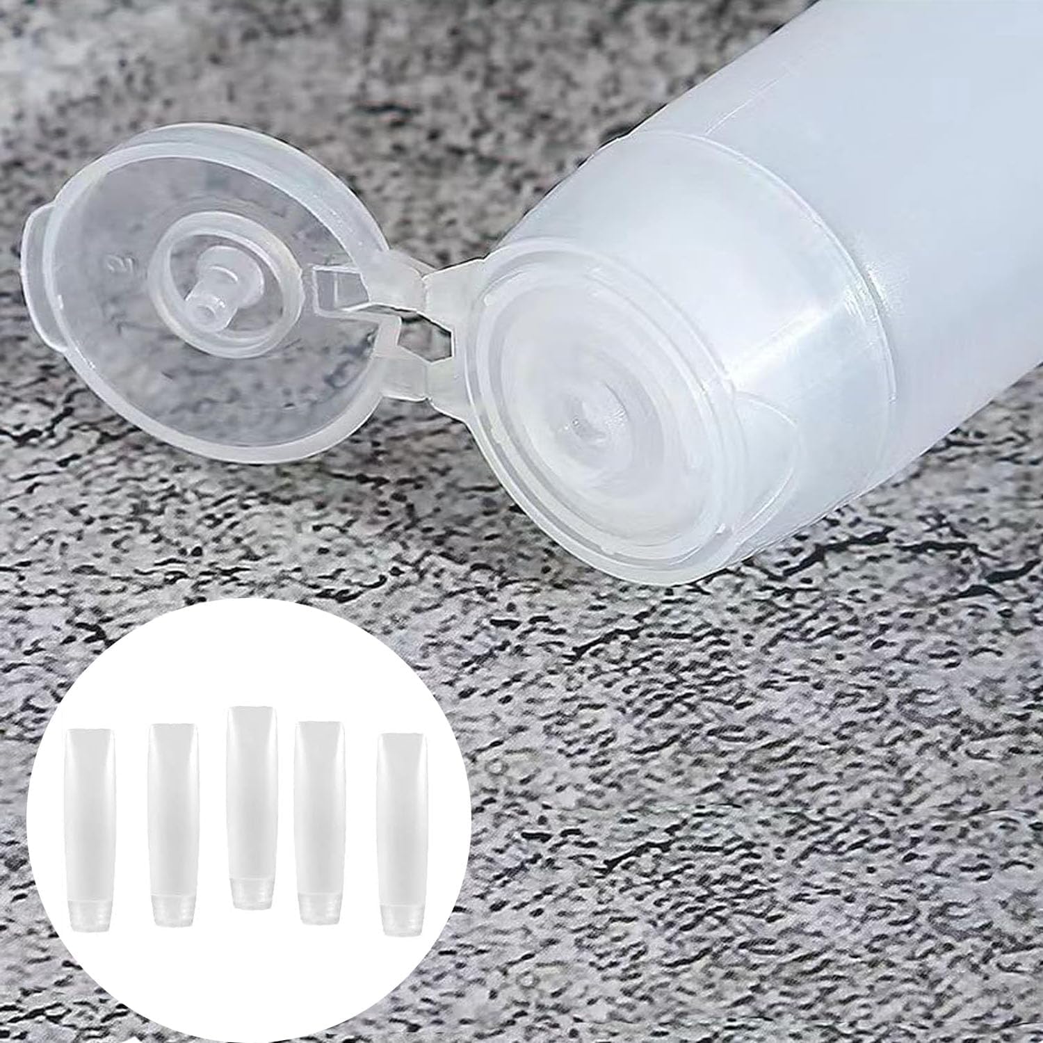 Amaezorx 5-Pack 1oz Travel Bottles Leak Proof - Refillable Clear Toiletry Containers for Shampoo, Lotion & Cosmetics, Empty Squeeze Tubes with Twist Cap, TSA Approved Portable Dispensers - Image 7