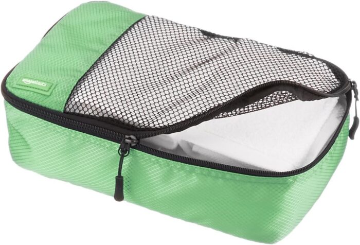 Amazon Basics 4 Piece Small Packing Travel Organizer Cubes Set - Green - Image 3