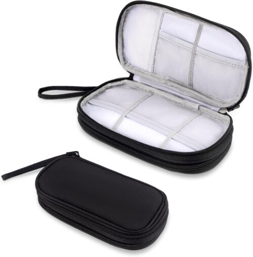Electronics Travel Organizer - Portable Travel Charger Organizer with Double Layer Design,Waterproof Tech Pouch Cable Wire Organizer