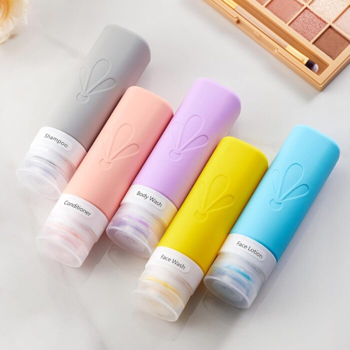 INSFIT Travel Bottles for Toiletries, TSA Approved 90ml Travel Size Containers, BPA Free Leak Proof Squeezable Silicone Tubes for Shampoo Conditioner Lotion Soap with Labels - Image 6
