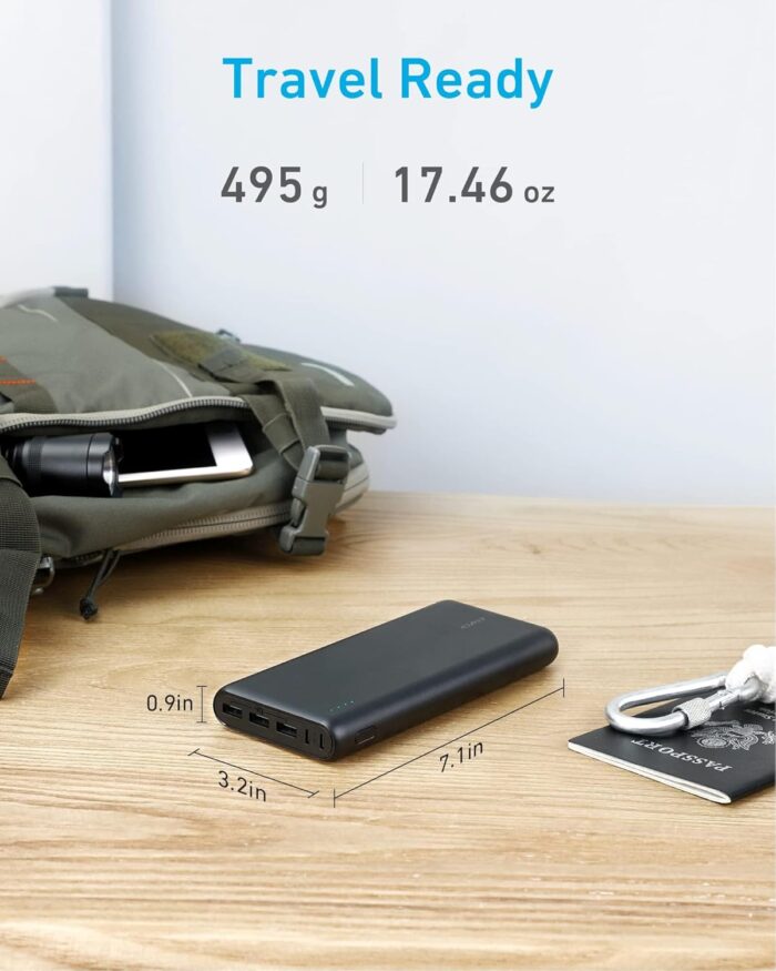 Anker Power Bank, 26,800 mAh External Battery with Dual Input Port and Double-Speed Recharging, 3 USB Ports for iPhone 15/15 Plus/15 Pro/15 Pro Max, iPad, Samsung, Android and Other Devices - Image 4