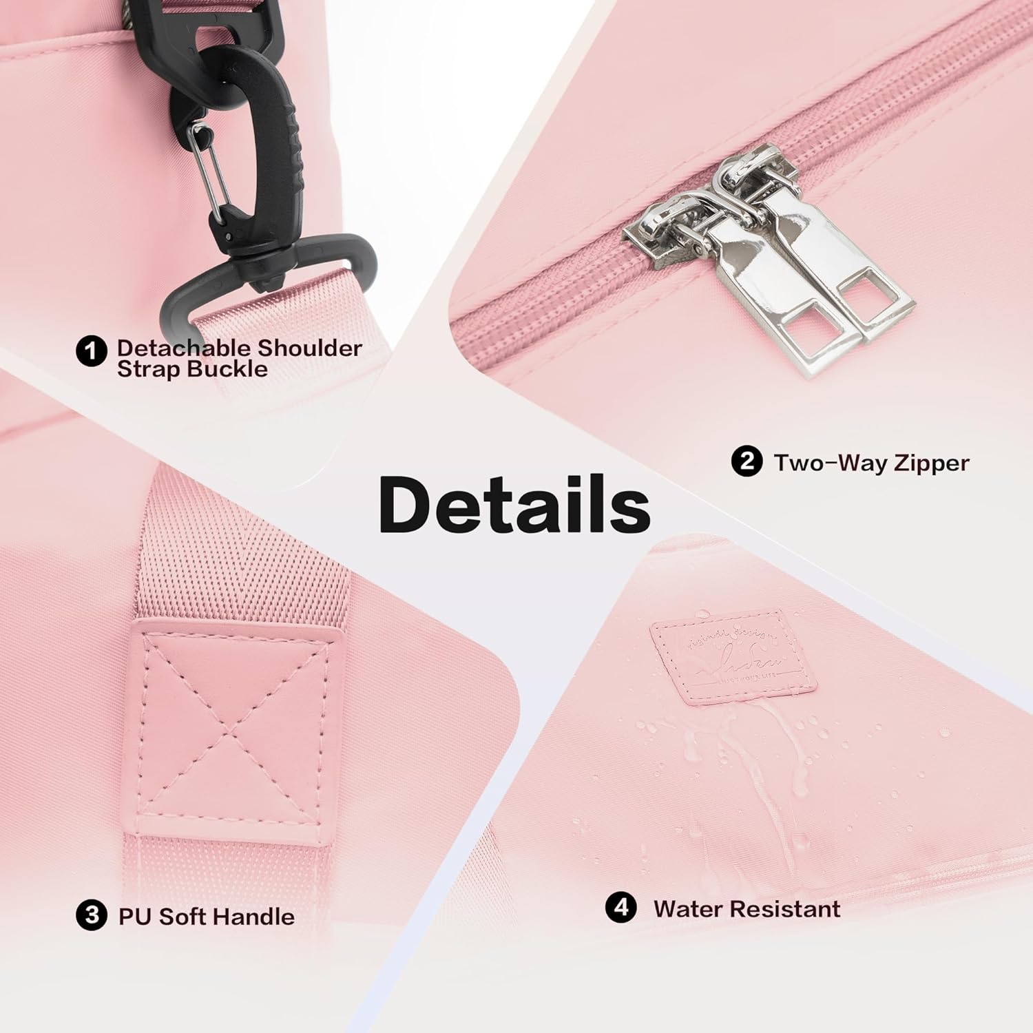 Personal Item Bag Small Travel Duffle Bag Weekender Bag Overnight Bag for Women and Men Waterproof Sport Gym Bag, Hospital Bag with Shoulder Strap, Shoe Compartment - Image 6