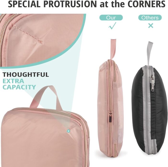 Expandable Compression Packing Cubes for Suitcases,Lightweight Compressible Travel Packing Organizer for Carry on Suitcase,Organizer Bags Set as Travel Essentials for Women - Image 7