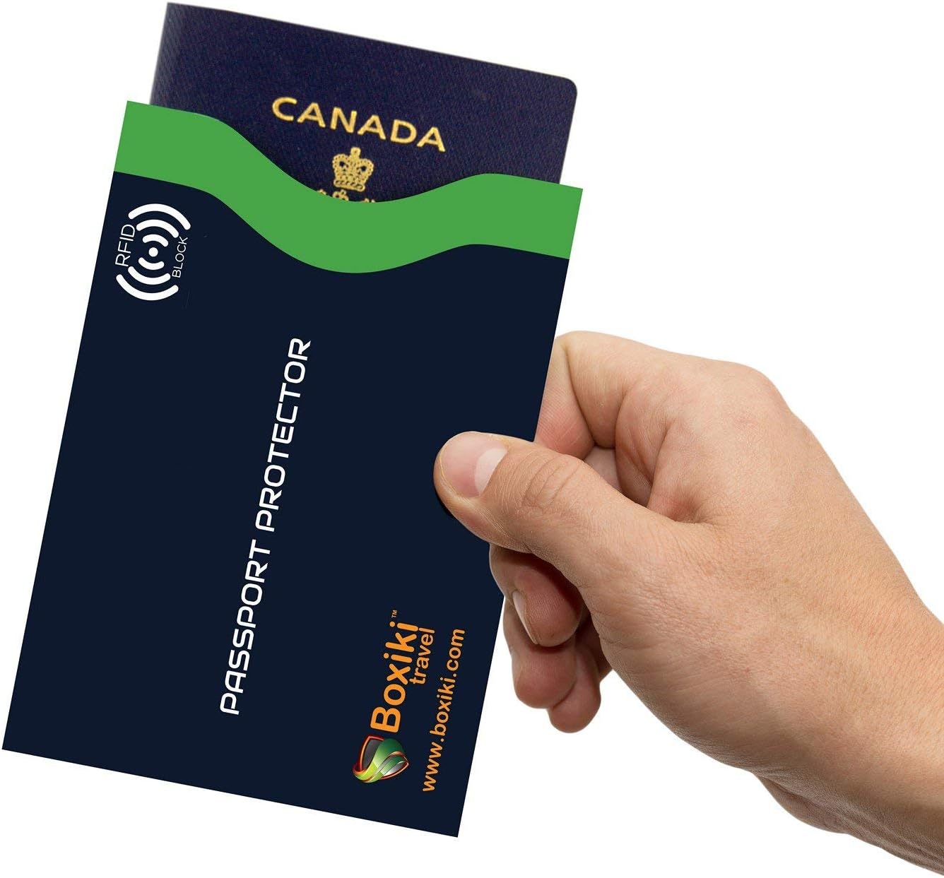 RFID Blocking Passport Sleeves, Set with Color Coding. Identity Theft Prevention RFID Blocking Envelopes (Set of 5 Passport Holders), Navy Blue, Passport - 5 Pcs - Image 2