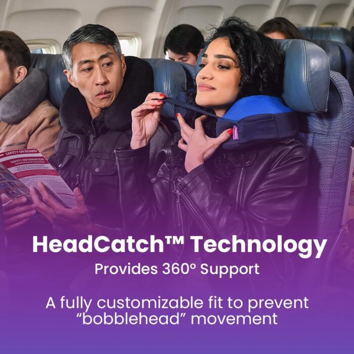 Cabeau Evolution TNE S3 Travel Pillow - Neck Pillow for Traveling - Memory Foam Airplane Pillow - Neck Pillow with Attachment Straps - Support for Travel, Home, Office, and Gaming - Berlin - Image 4