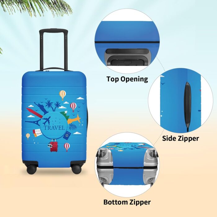 GalleryGlide Luggage Covers for Suitcase TSA Approved, Suitcase Cover Protector Anti Scratch Dirt Fits 18-32 Inch Luggage - Image 4