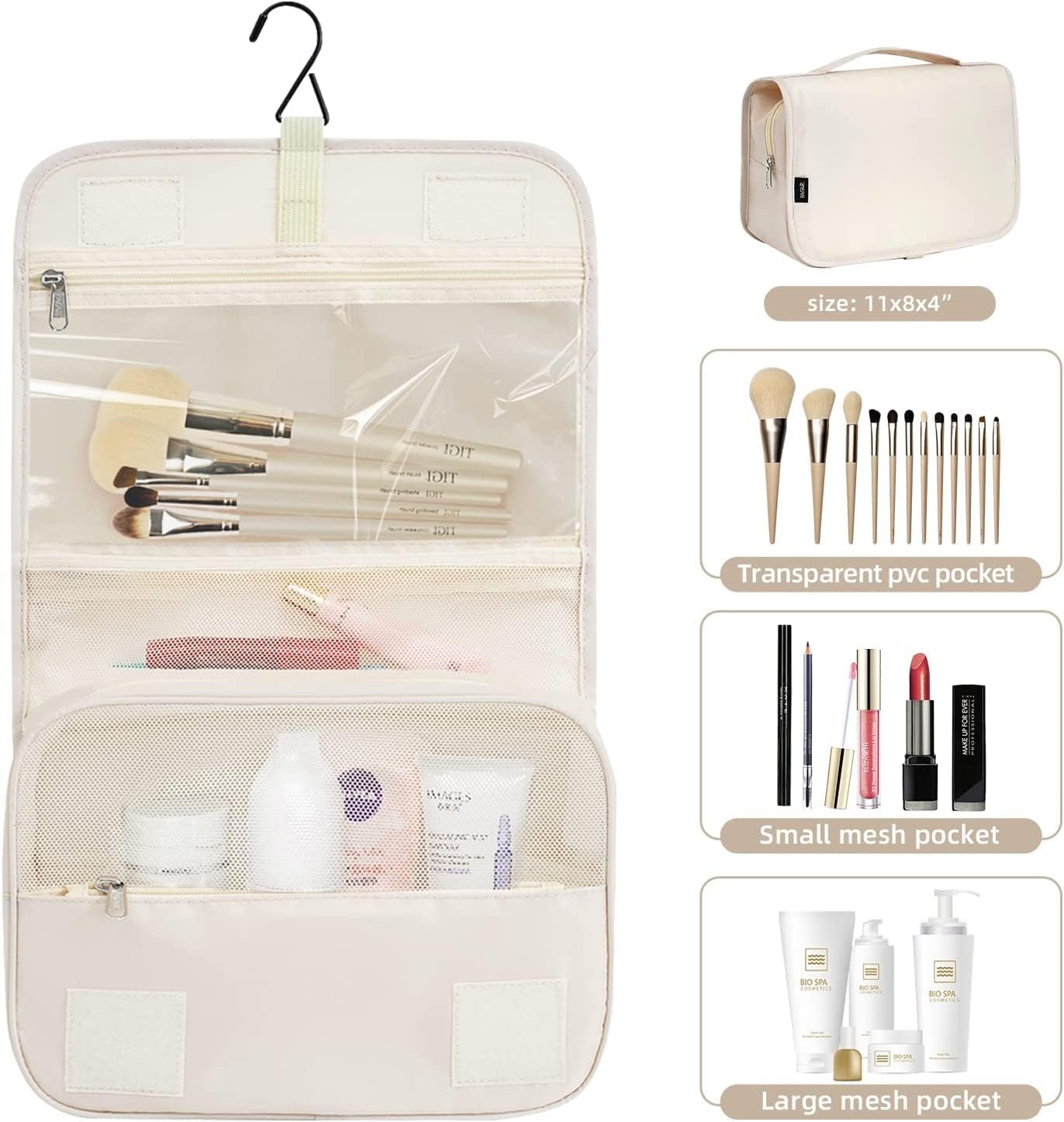 Packing Cubes for Suitcases, 9 Set Compression Storage Travel Luggage Organizers with Toiletry Bag, Shoe Bag & Electronics Bag - Luggage Organizers Suitcase Travel Accessories (Beige)