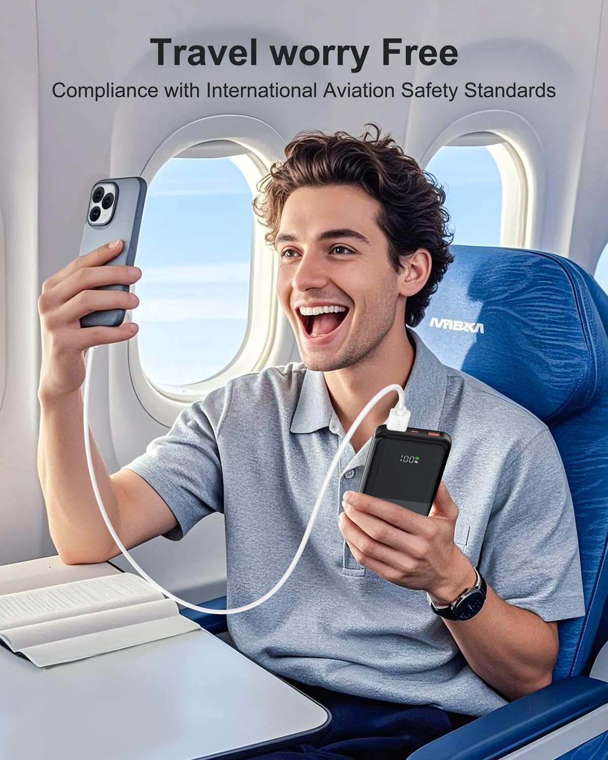 Szfakuer Portable Charger,Slim 10000mAh Power Bank,22.5W USB-C Fast Charging Battery Pack Compatible with iPhone 16/15/14/13/12 Pro Samsung Galaxy, iPad, AirPods, Android Tablets - Image 6