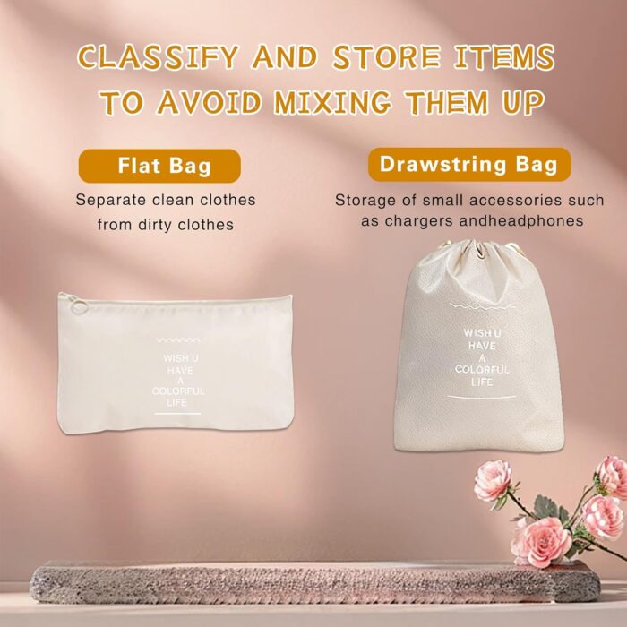 Oslynia 6 Pcs Packing Cubes, Waterproof Compression Packing Cubes, Quality Suitcase Organizer Bags, Travel Organizer Cube for Business Trip, Traveling Essentials Accessories for Women Men - Image 4