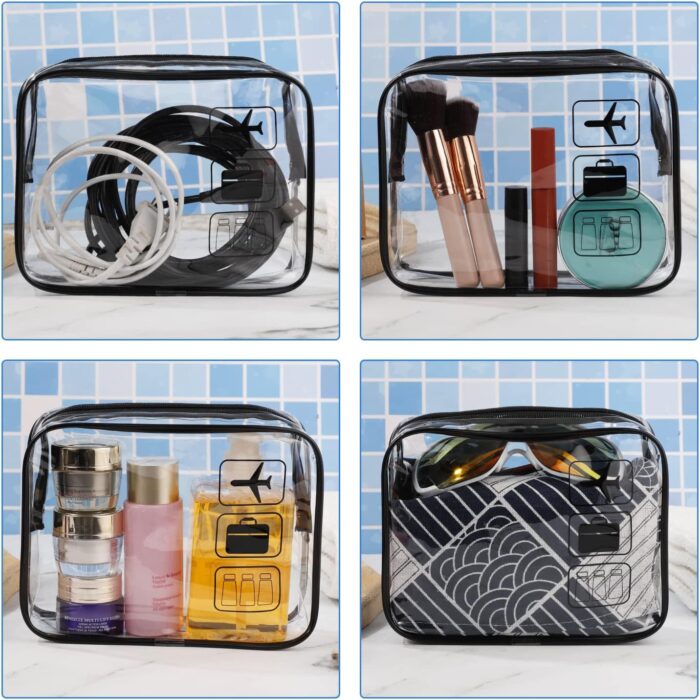 2 Pack TSA Approved Liquids Bags Clear Travel Toiletry Bag Waterproof Carry-on Toiletries Bag with Zipper for Women Men Airport Airline - Image 5