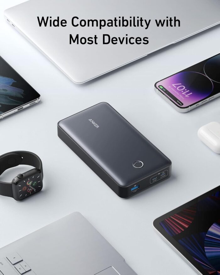 Anker Power Bank, 24,000mAh Portable Charger 65W Battery Pack (PowerCore 24K for Laptop), for MacBook, iPad Pro, iPhone 14/15/16 Series, Apple Watch Series 5 - Image 4