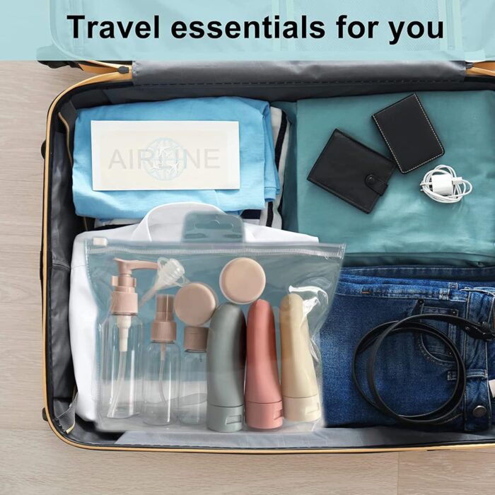 Travel Bottles for Toiletries, 13Pcs TSA Approved Travel Containers Leakproof Refillable Squeezable Containers, Travel Essentials Accessories with Tag for Shampoo Lotion Body Wash - Image 7