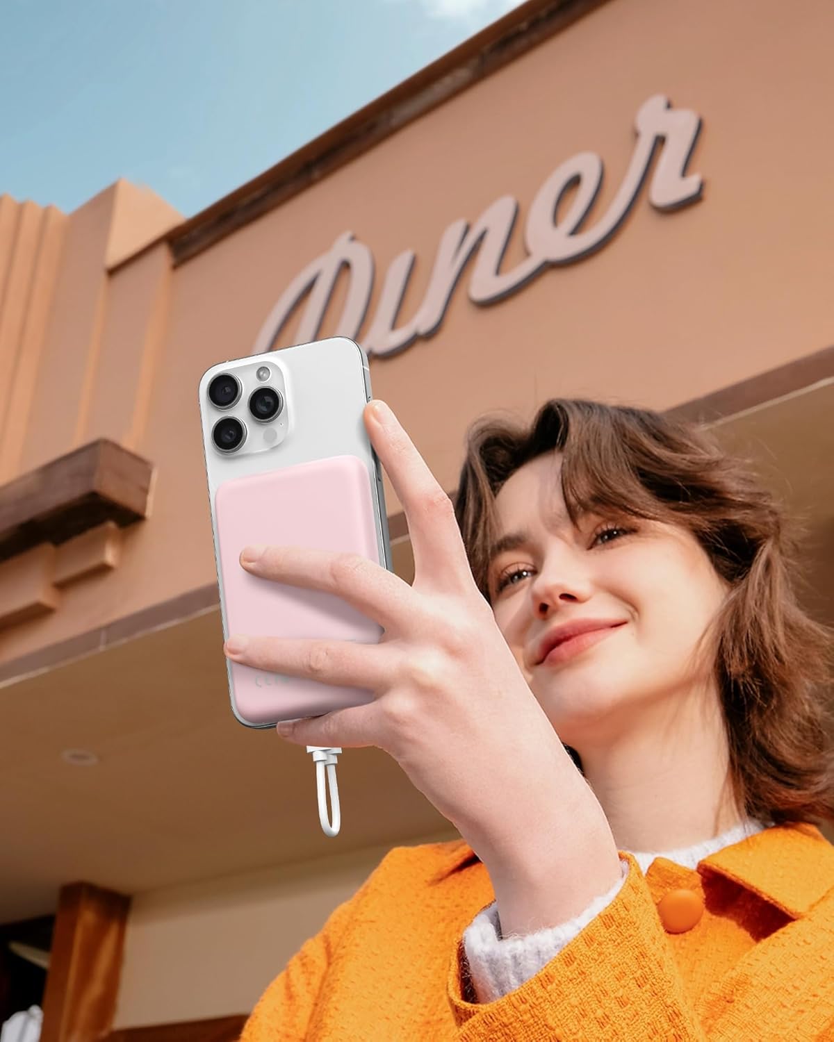 QECVEC Mag-Safe Power Bank - 10000mAh Magnetic Portable Charger with 15W Wireless Fast Charging & 20W PD Wired Charging, Compatible for iPhone 12/13/14/15/16 Series. (Pink) - Image 6