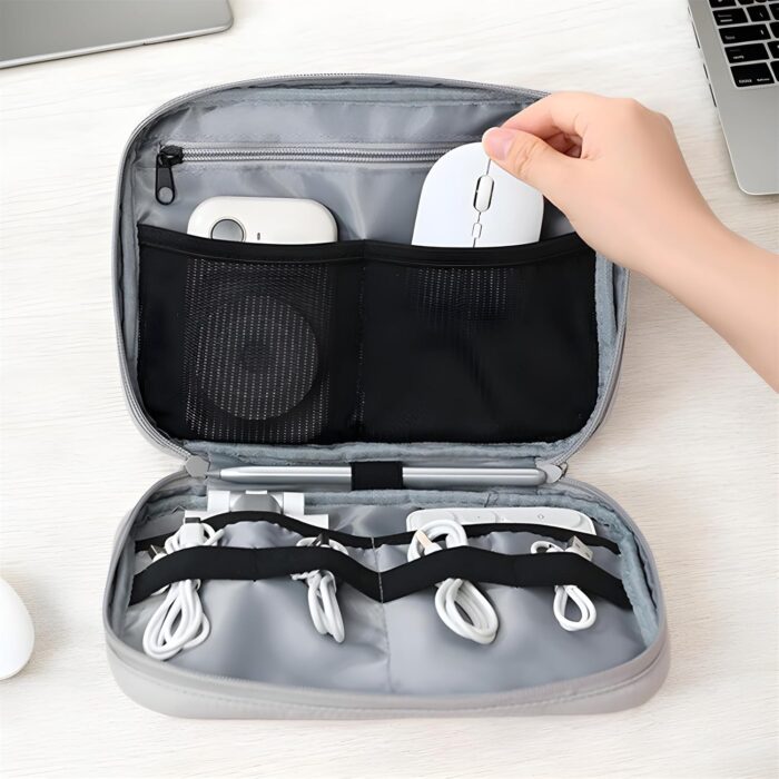 Charger Organizer Case, Cable Management Bag, Dustproof Electronic Organizer, Cord Travel for Cables, Chargers, Phones - Image 3