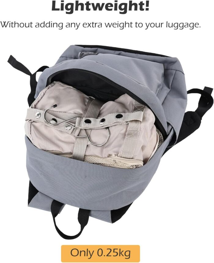 TABITORA Travel Luggage Organizer Hanging Packing Cubes Portable Hanging Shelves Carry on Closet for Suitcase with 2 Hooks,Collapsible (green, Small) - Image 6